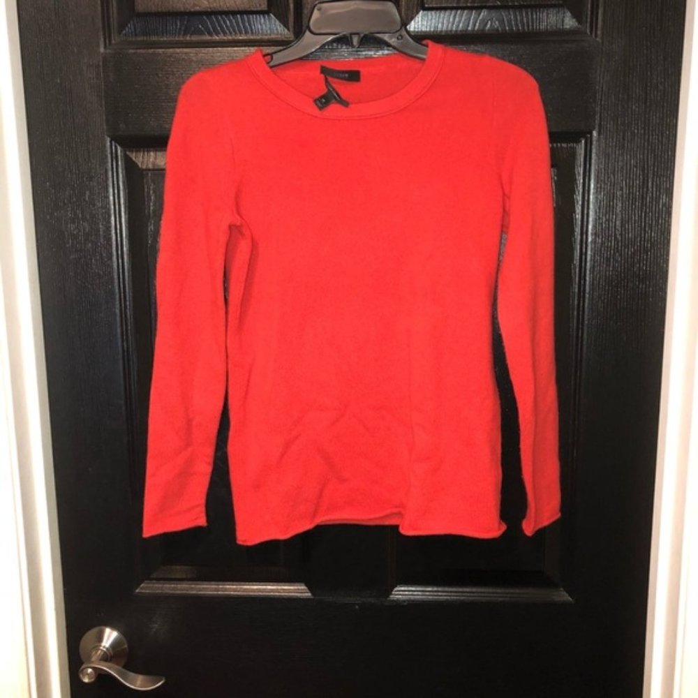 J. Crew Red Italian Cashmere Sweater XS